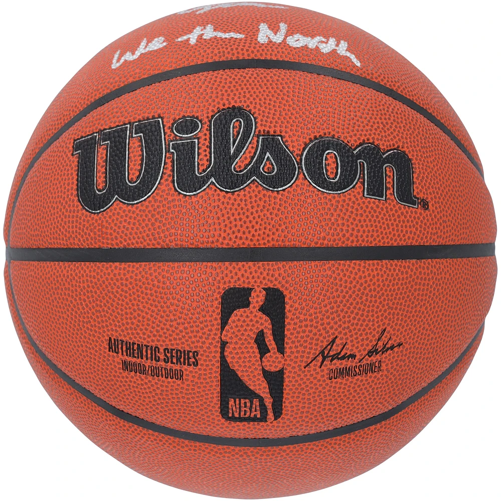 Gradey Dick Toronto Raptors Autographed Wilson Authentic Series Indoor/Outdoor Basketball with "We the North Inscription"