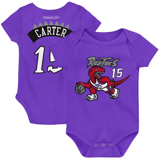 Infant Mitchell & Ness Vince Carter Purple Toronto Raptors Hardwood Classics Name Number Body
