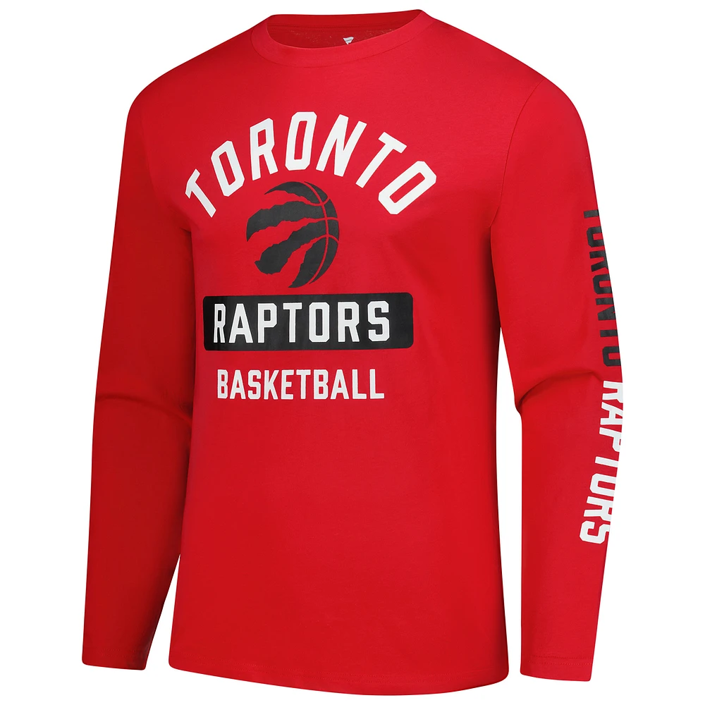 Men's Fanatics  Red Toronto Raptors Long Sleeve T-Shirt
