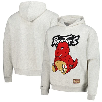 Men's Mitchell & Ness  Oatmeal Toronto Raptors Plush Doll Pullover Hoodie