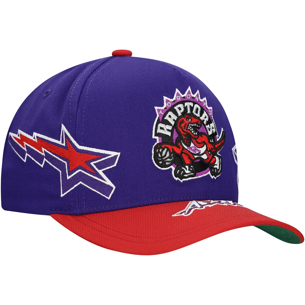 Men's Mitchell & Ness Purple/Red Toronto Raptors AS2K Stars Pro Crown Adjustable Hat