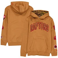 Men's New Era  Brown Toronto Raptors Oversized Victory Grove Pullover Hoodie