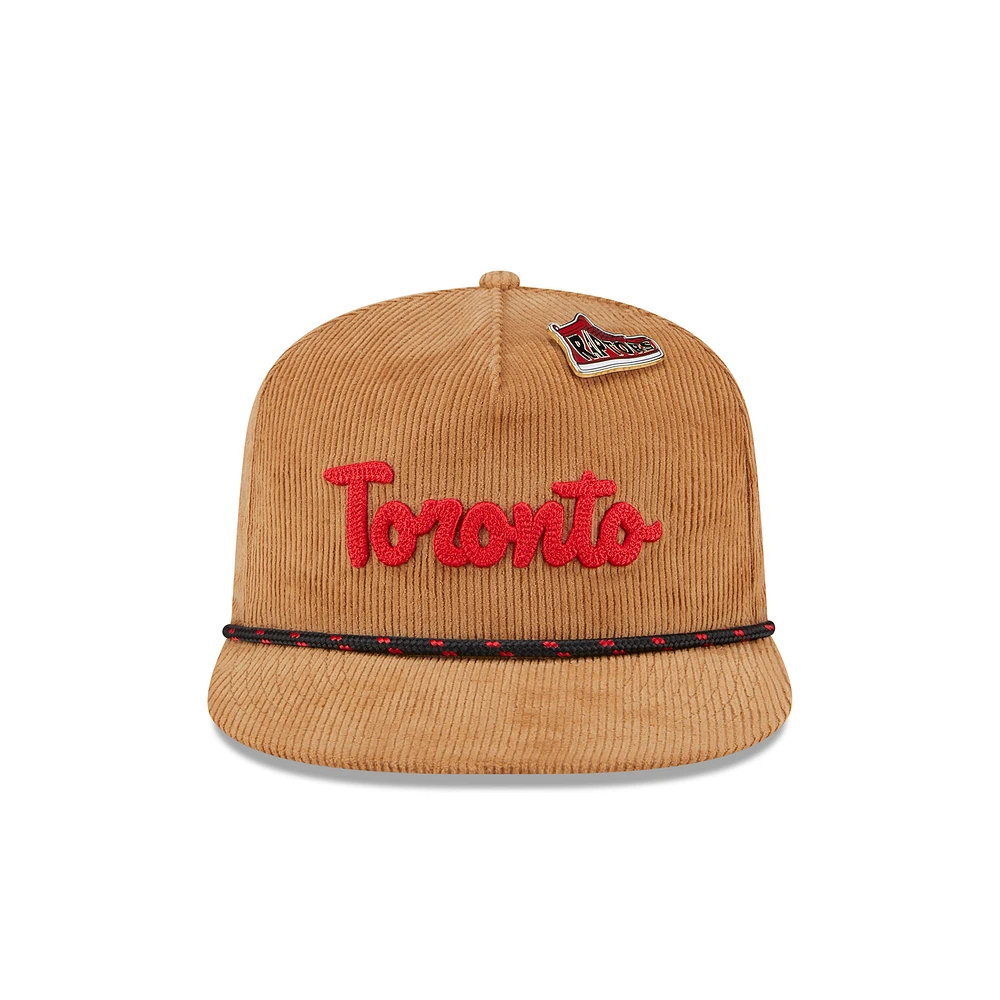 Casquette ajustable en velours côtelé Victory Grove de Toronto Raptors de New Era pour homme