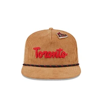 Casquette ajustable en velours côtelé Victory Grove de Toronto Raptors de New Era pour homme