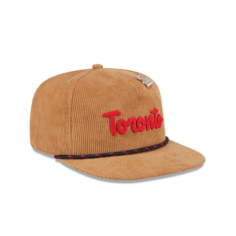 Casquette ajustable en velours côtelé Victory Grove de Toronto Raptors de New Era pour homme