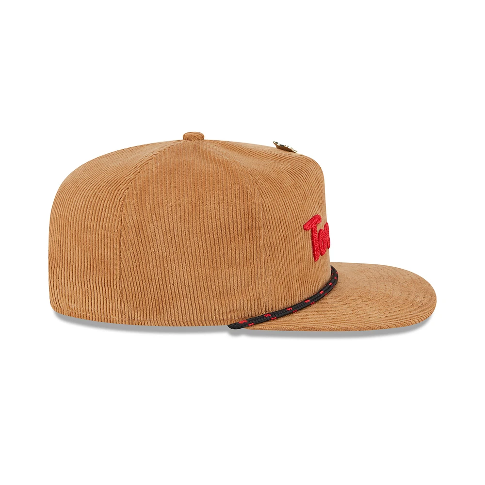 Casquette ajustable en velours côtelé Victory Grove de Toronto Raptors de New Era pour homme