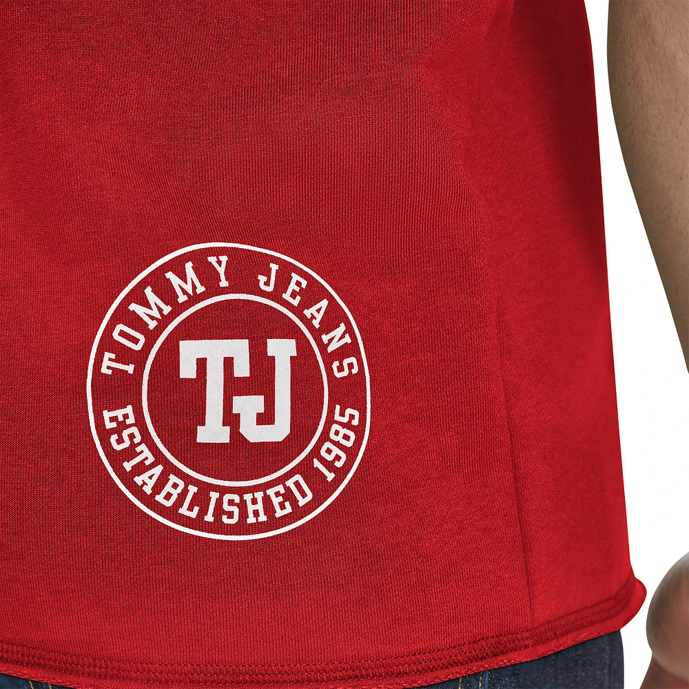 Sweat à capuche manches courtes en molleton rouge Toronto Raptors Paul de Tommy Jeans pour homme