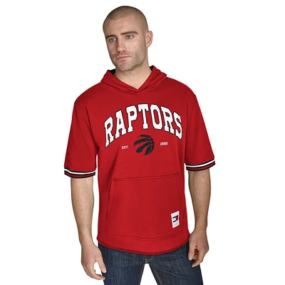Men's Tommy Jeans  Red Toronto Raptors Paul Fleece Short Sleeve Pullover Hoodie