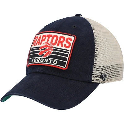 Men's '47 Black/Natural Toronto Raptors Four Stroke Clean Up Snapback Hat