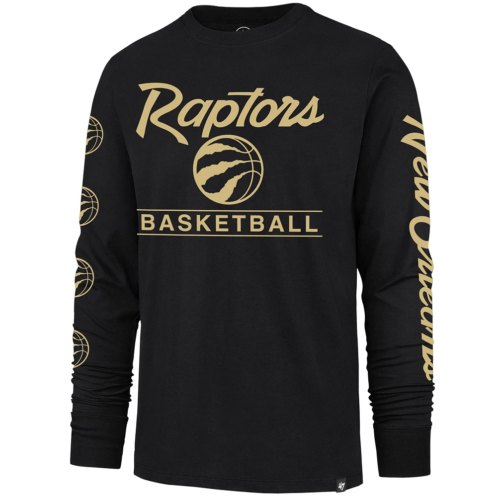 T-shirt à manches longues pour hommes '47 noir des Raptors de Toronto 2023/24 City Edition Triplet Franklin