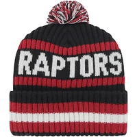 Bonnet en tricot à revers Bering '47 noir des Raptors de Toronto pour hommes avec pompon