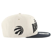 Men's '47 Cream Toronto Raptors Chandler Captain Snapback Hat