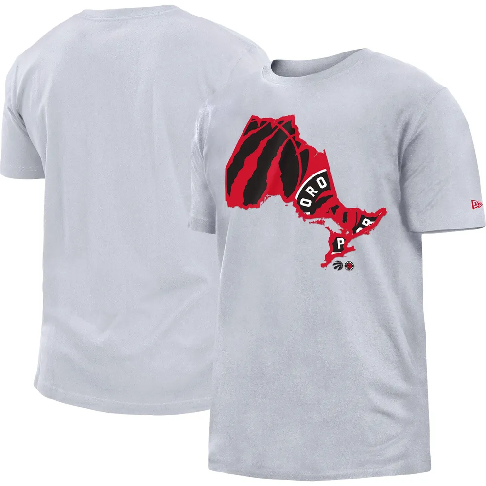 Men's 5th & Ocean by New Era Gray Toronto Raptors Game Day Province Outline T-Shirt