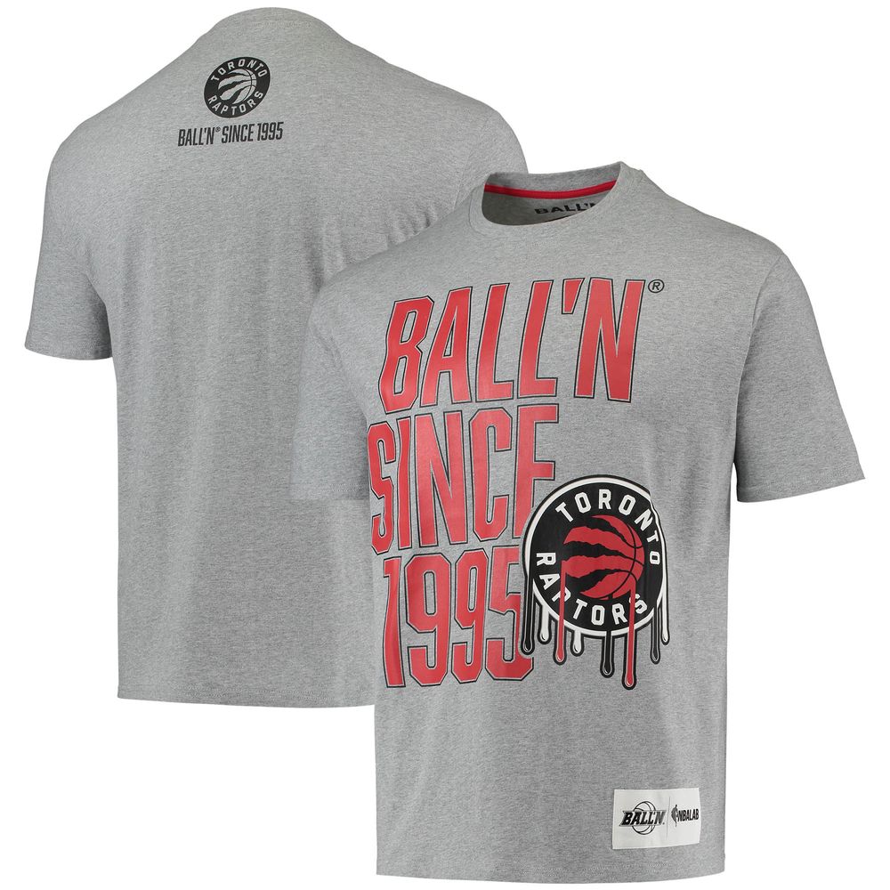 Men's BALL'N Heathered Gray Toronto Raptors Since 1995 T-Shirt