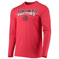 Ensemble de nuit avec t-shirt et pantalon à manches longues Toronto Raptors Concepts Sport pour hommes, noir/rouge