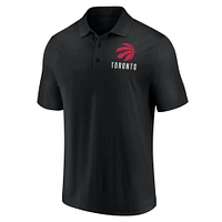 Men's Fanatics Black/White Toronto Raptors Lockup Combo Polo Set