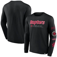 Men's Fanatics Black Toronto Raptors Baseline Long Sleeve T-Shirt