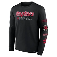 T-shirt noir à manches longues Baseline des Raptors de Toronto Fanatics pour hommes