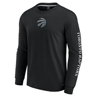 Men's Fanatics Black Toronto Raptors Elements Strive Long Sleeve T-Shirt