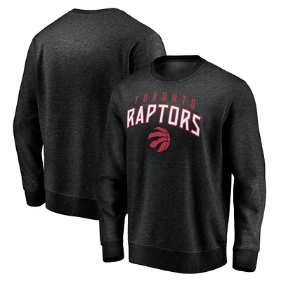 Men's Fanatics Black Toronto Raptors Game Time Arch Pullover Sweatshirt