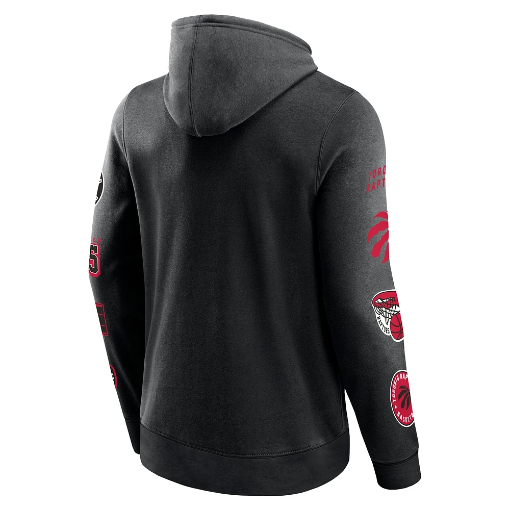 Men's Fanatics Black Toronto Raptors Home Court Pullover Hoodie