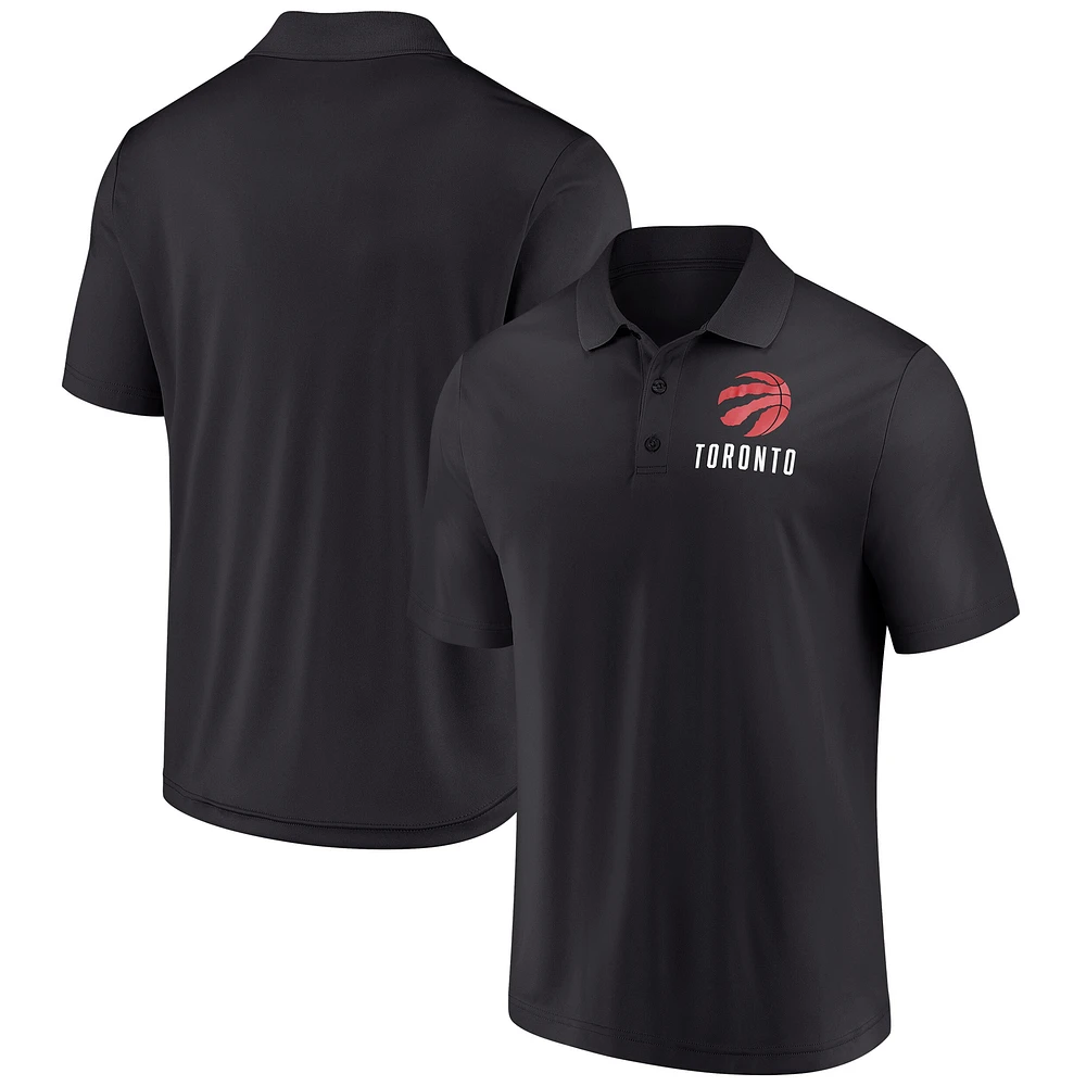 Men's Fanatics  Black Toronto Raptors Lockup Polo