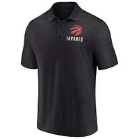 Men's Fanatics  Black Toronto Raptors Lockup Polo