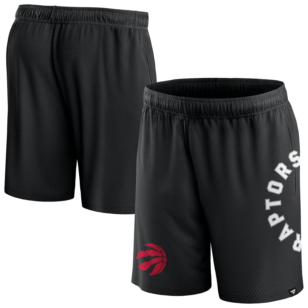 Men's Fanatics Black Toronto Raptors Post Up Mesh Shorts