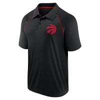 Men's Fanatics Black Toronto Raptors Strong Alone Raglan Polo