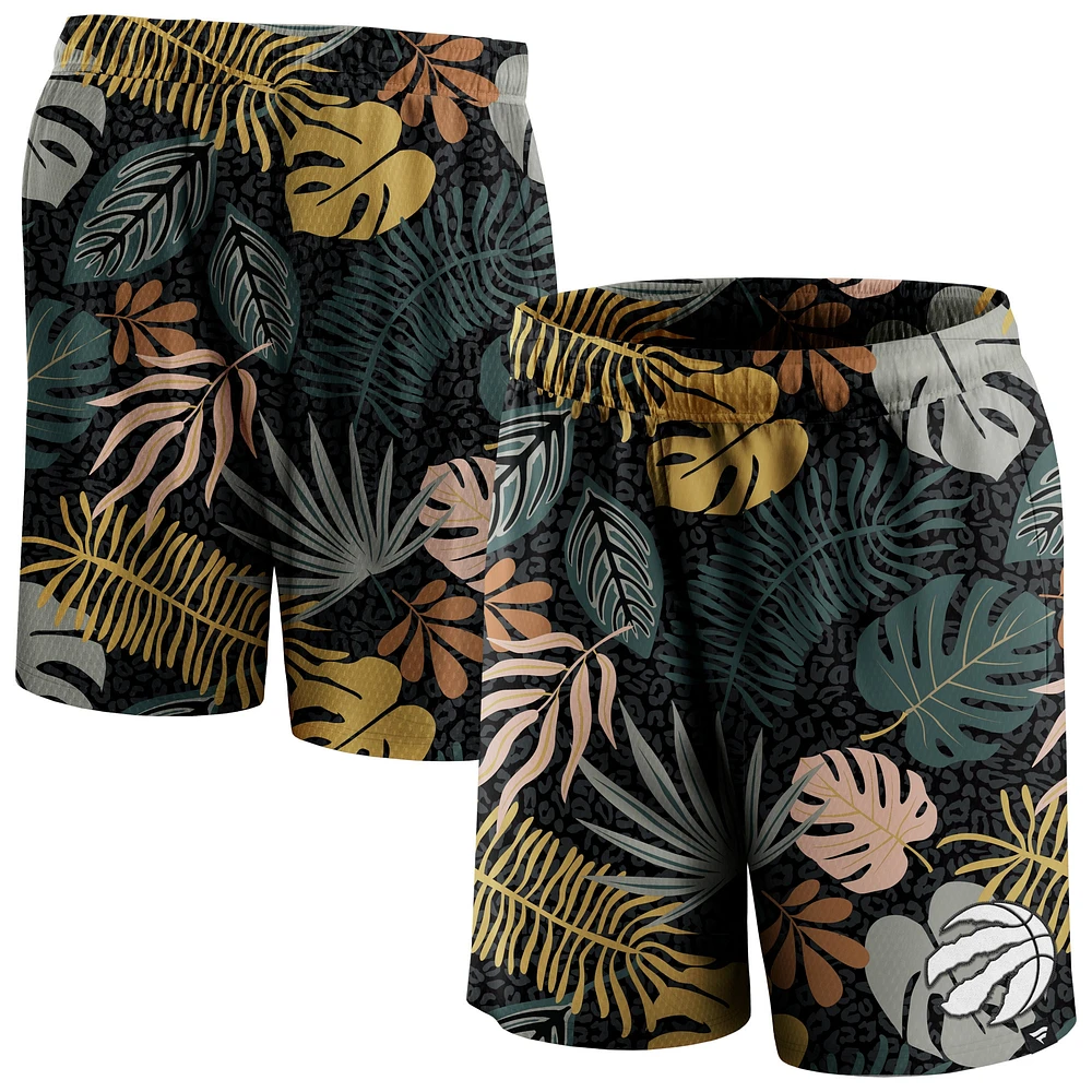 Men's Fanatics Black Toronto Raptors Wild Card Blocked Out Shorts