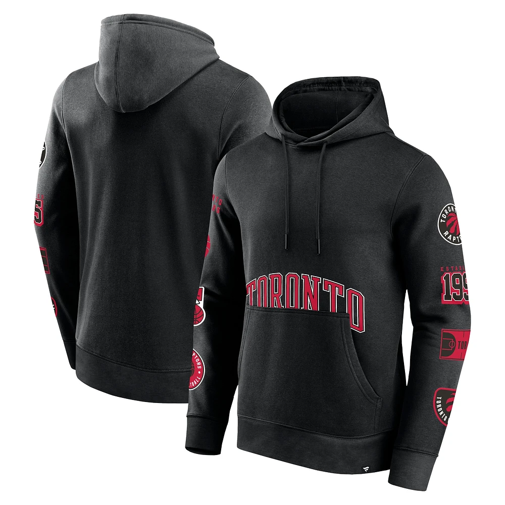 Men's Fanatics Black Toronto Raptors Wild Winner Pullover Hoodie