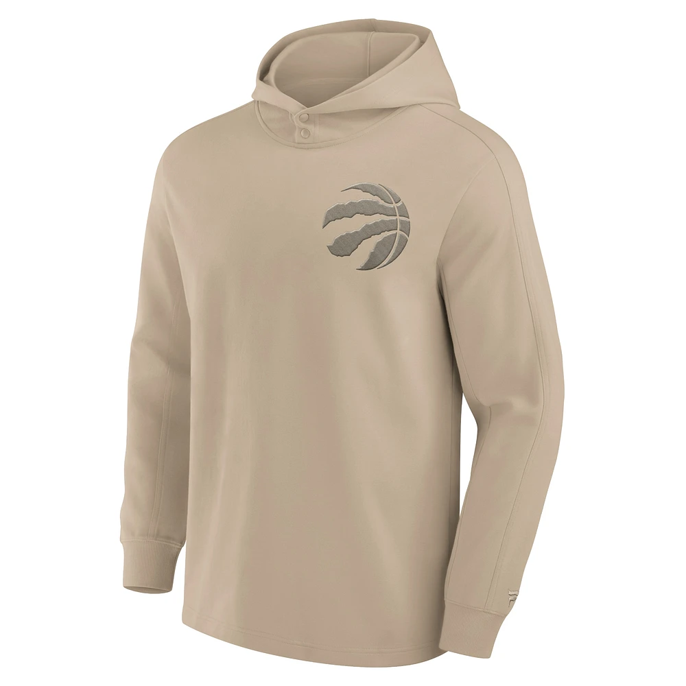 Men's Fanatics Khaki Toronto Raptors Elements Lightweight Fleece Hoodie