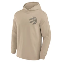 Men's Fanatics Khaki Toronto Raptors Elements Lightweight Fleece Hoodie