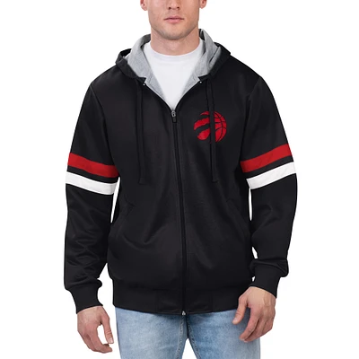 Veste à capuche entièrement zippée G-III Sports by Carl Banks pour hommes, noire, Toronto Raptors Contender