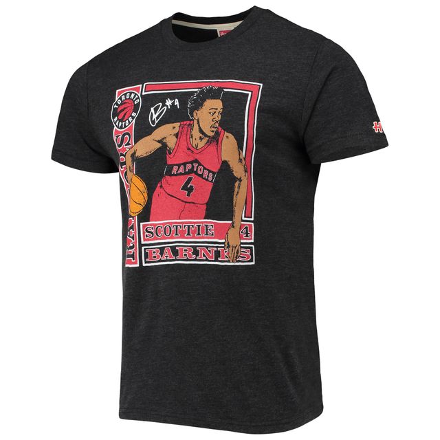 T-shirt à trois mélanges pour homme Hommage Scottie Barnes Charcoal Toronto Raptors Rookie Player Pack