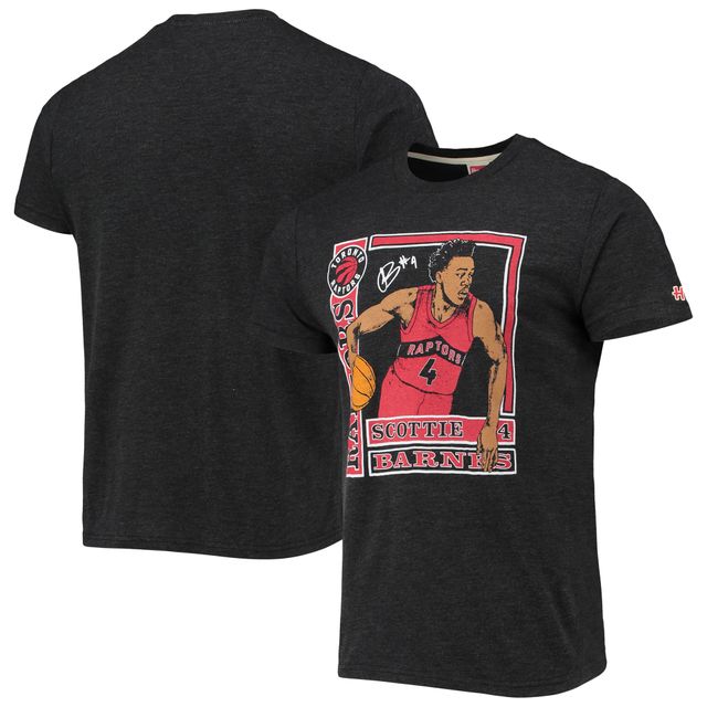 T-shirt à trois mélanges pour homme Hommage Scottie Barnes Charcoal Toronto Raptors Rookie Player Pack