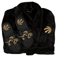 Men's ISlide Black Toronto Raptors Robe & Slide Set