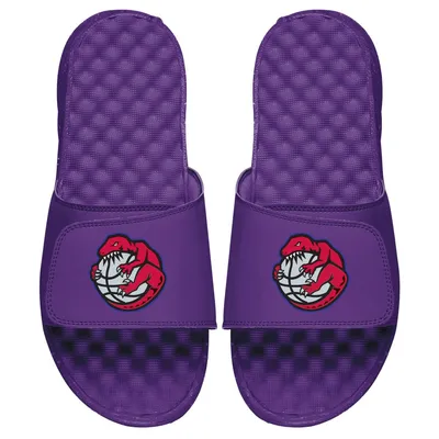 Toronto Raptors ISlide Hardwood Classics Big Mascot Logo Slide Sandals - Purple