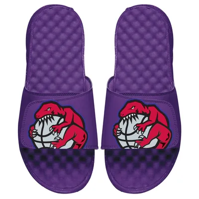 Toronto Raptors ISlide Hardwood Classics Mascot Logo Slide Sandals - Purple