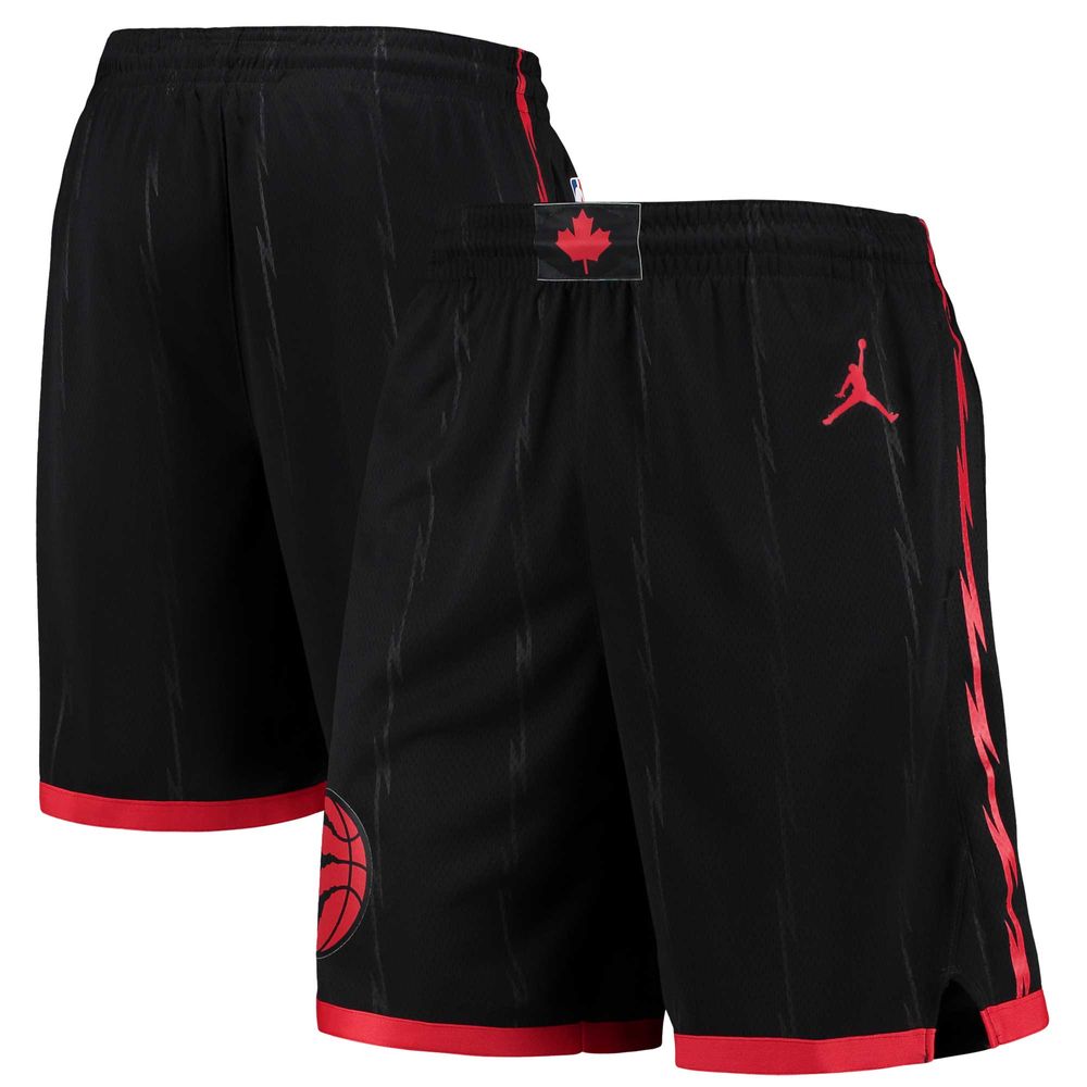 Jordan Raptors Statement Edition 2020 NBA Swingman Shorts Black/University Red