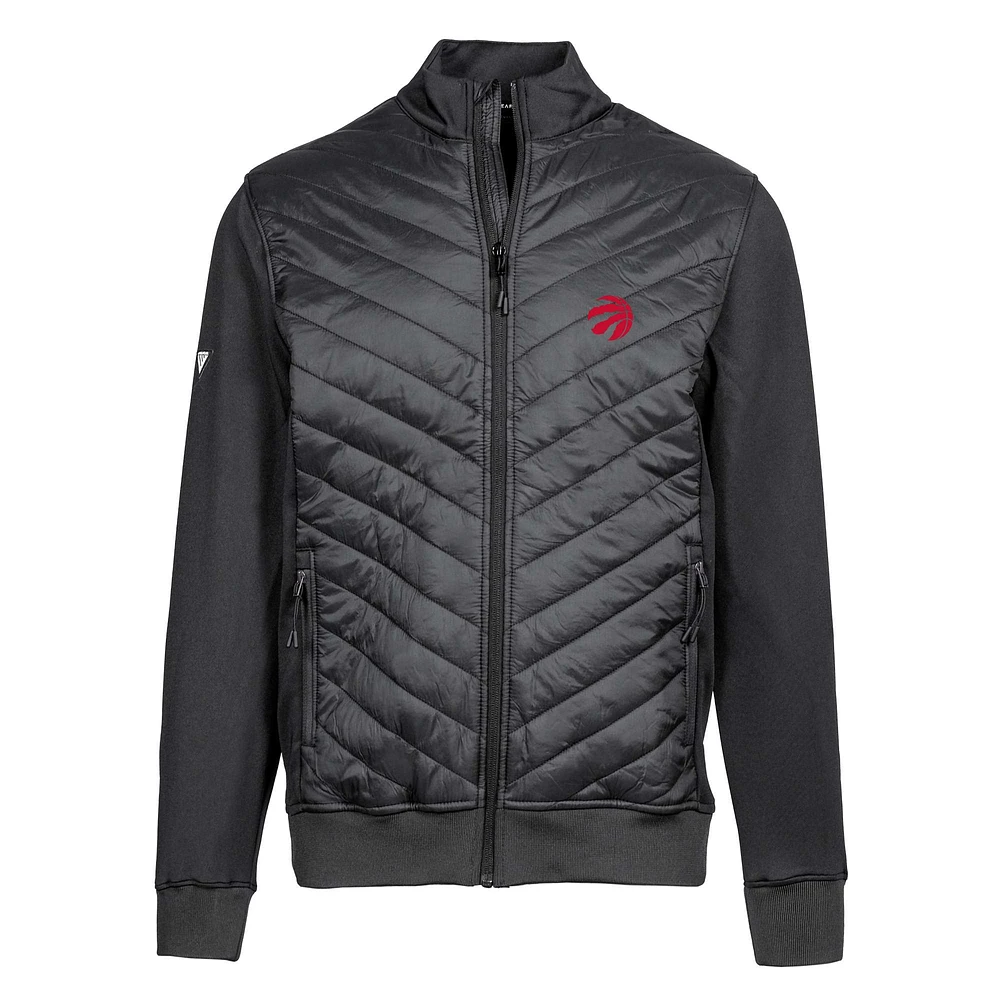 Veste micro matelassée entièrement zippée noire Levelwear pour hommes des Raptors de Toronto