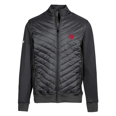 Men's Levelwear Black Toronto Raptors Micro Quilted Full-Zip Jacket