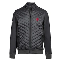 Veste micro matelassée entièrement zippée noire Levelwear pour hommes des Raptors de Toronto