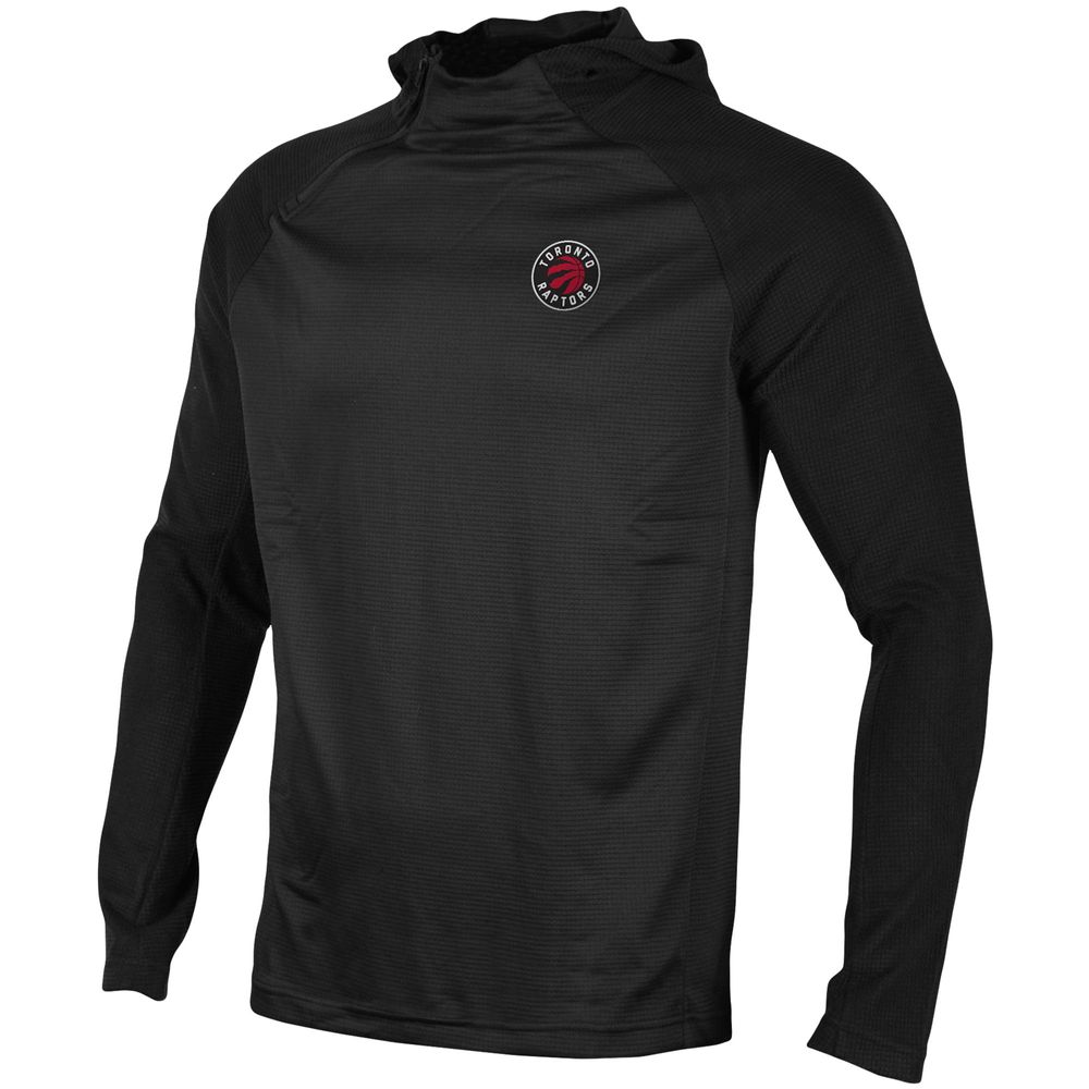 Men's Levelwear Black Toronto Raptors Scoreboard Ascent - Raglan Pullover Hoodie