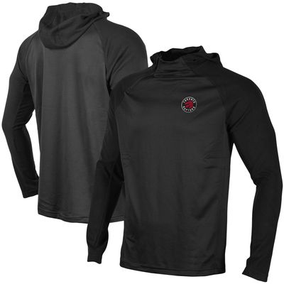 Men's Levelwear Black Toronto Raptors Scoreboard Ascent - Raglan Pullover Hoodie