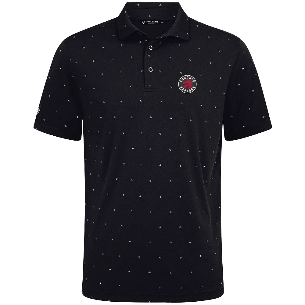 Men's Levelwear Black Toronto Raptors Vision Polo