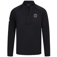 Men's Levelwear Black Toronto Raptors Volley Quarter-Zip Top