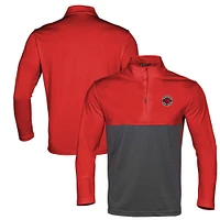 Men's Levelwear Red/Black Toronto Raptors Pursue Quarter-Zip Top