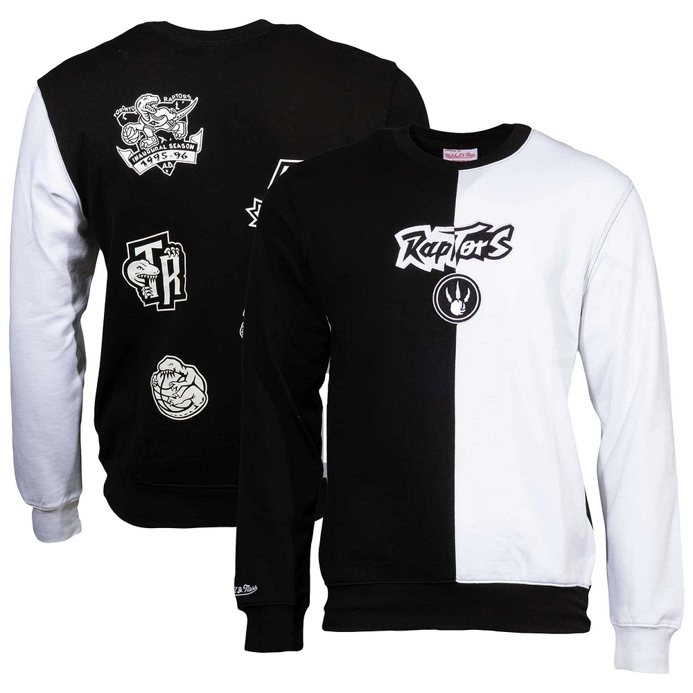 Men's Mitchell & Ness Black/White Toronto Raptors Night Day Sweatshirt