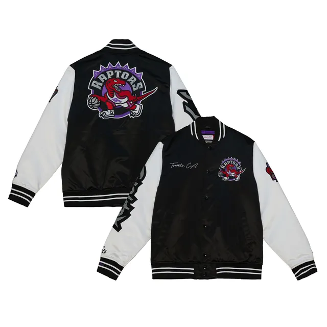 Men's Mitchell & Ness White Detroit Tigers City Collection Satin Full-Snap Varsity Jacket Size: Small